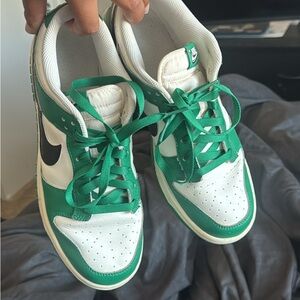 Nike Green and White Athletic Shoes